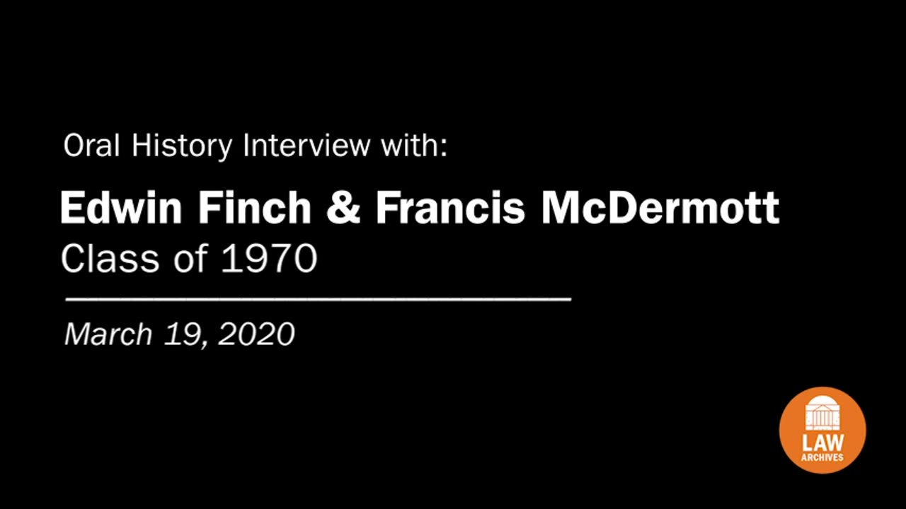 Oral History interview with Edwin Finch and Francis McDermott - Avalon ...